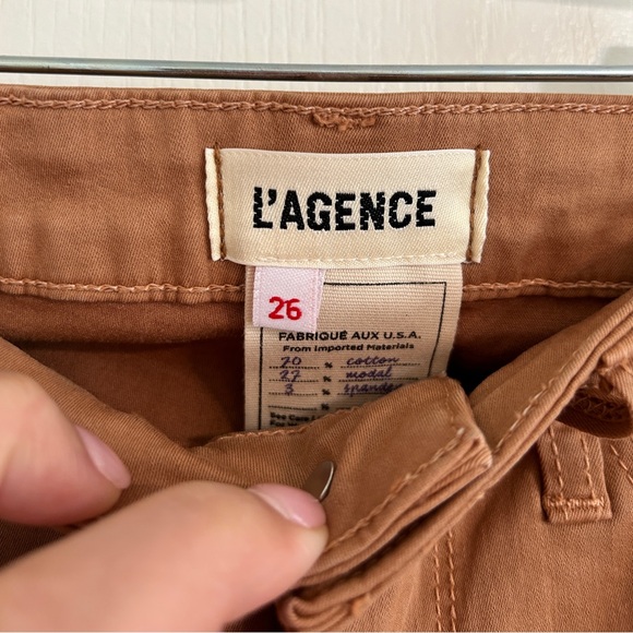 CLOSET CLOSING L’Agence Margot High Rise Skinny Pant in Camel Sz 26 - Picture 3 of 5